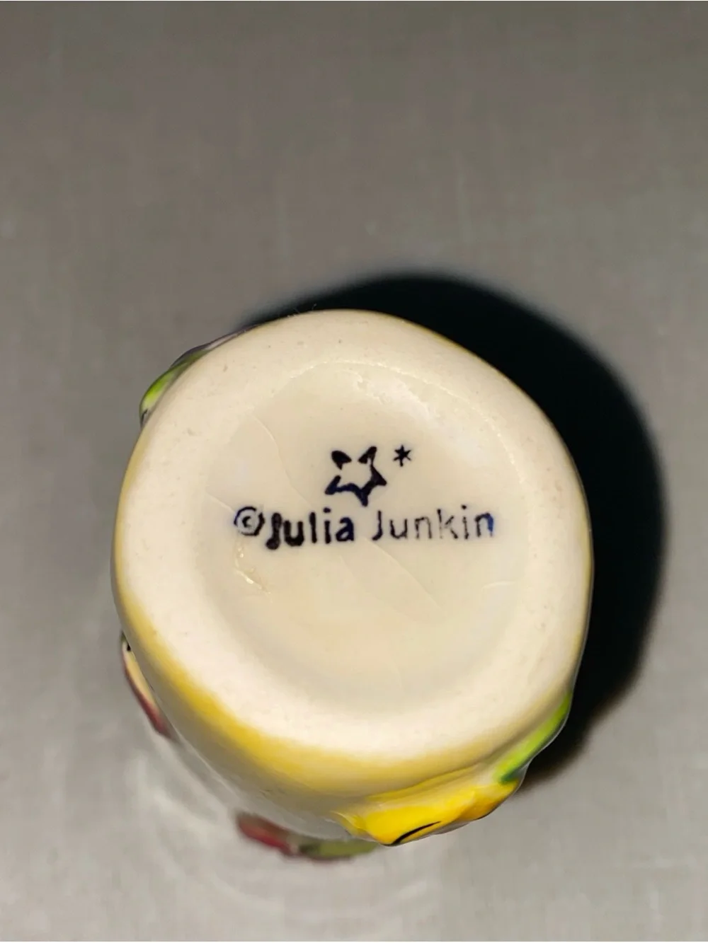 Julia Junkin Hand Painted Ceramic Vase Blossom Mini Bud Vase